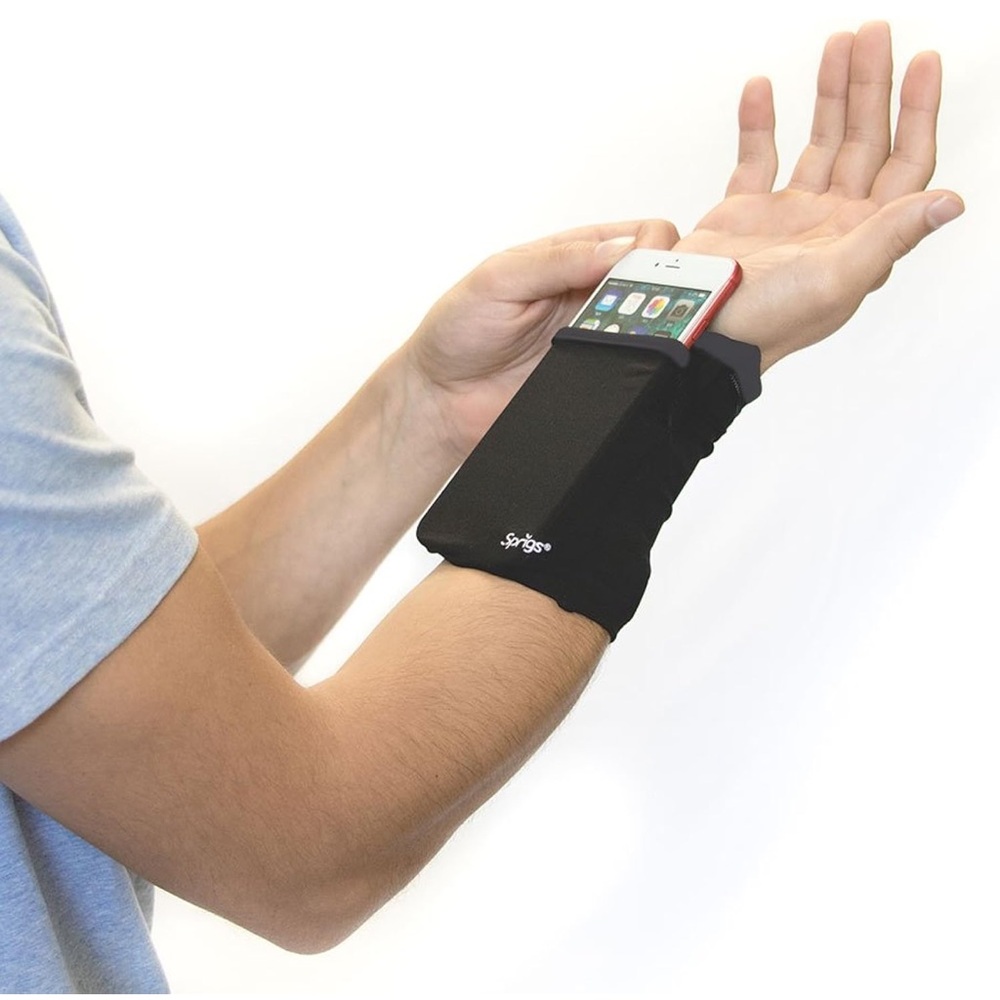 Sprigs Black Phone Holder Gloves